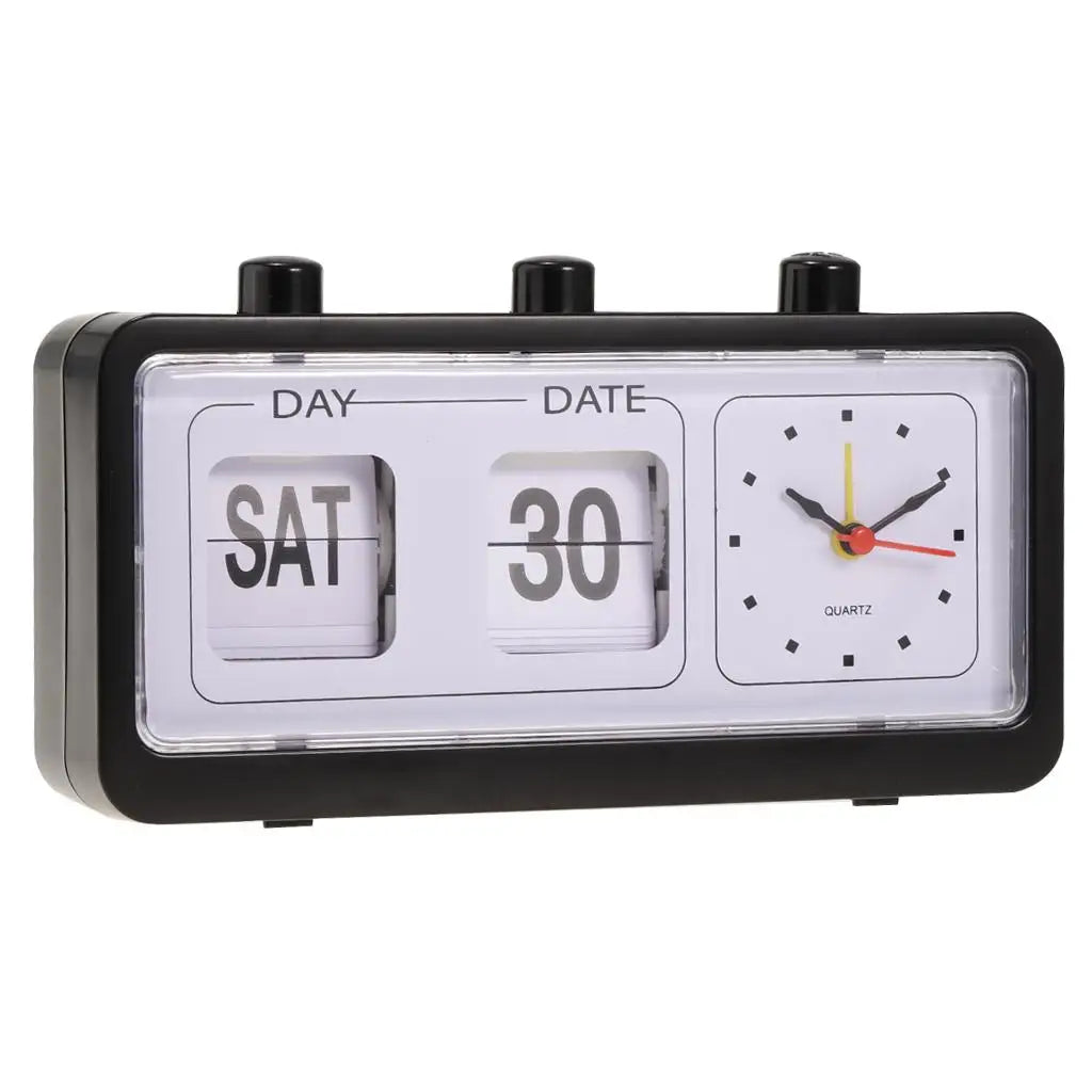 Digital Retro Fashion Flip Clock Operated Mechanical Clock Flip Day Date Time Vintage Fashion Clock For Home Decora Idea Gifts